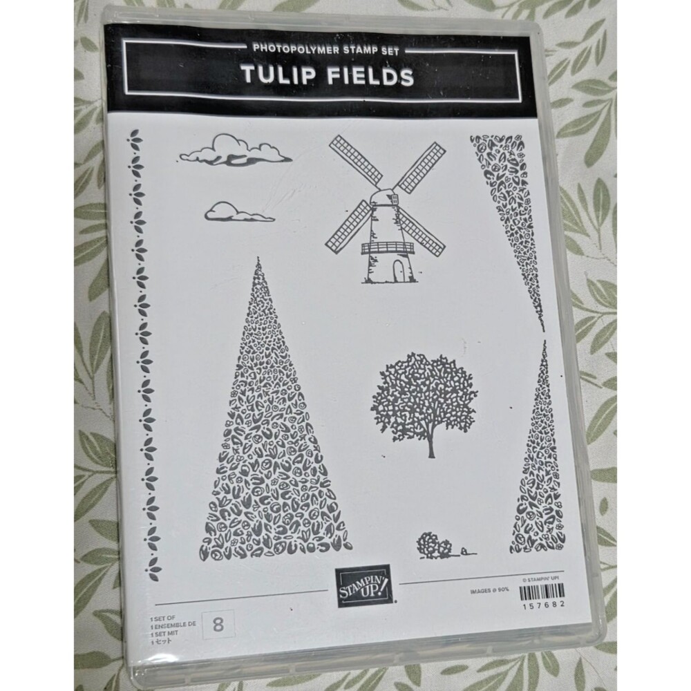 Retired Stampin' Up! TULIP FIELDS Stamp Set - Never used